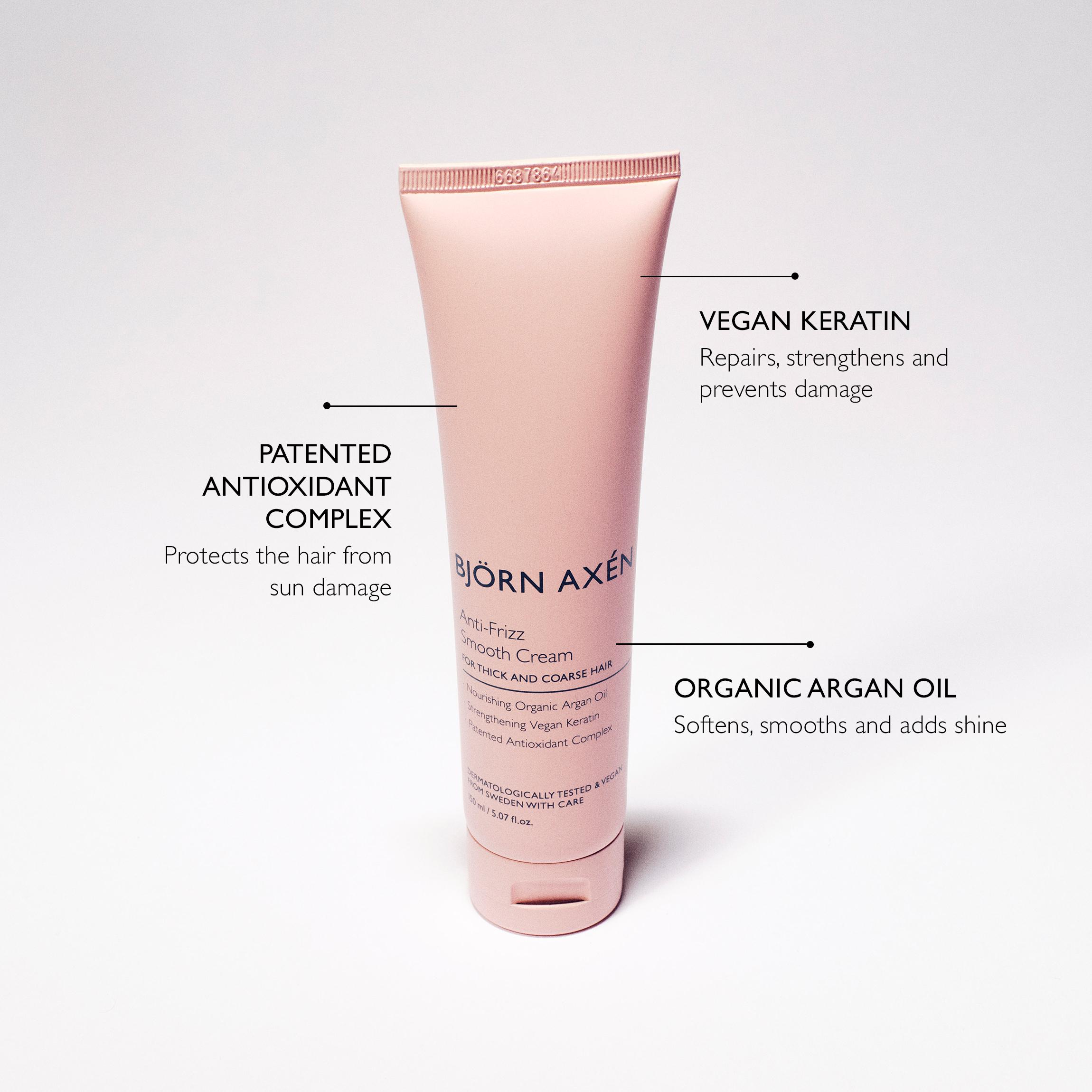 Розгладжувальний крем з аргановою олією Björn Axén Argan Oil Smooth Cream Anti-Frizz & Heat Protection for Thick and Coarse Hair